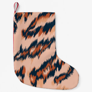 Leopard Print: Textil Nahtlos Design. Kleiner Weihnachtsstrumpf