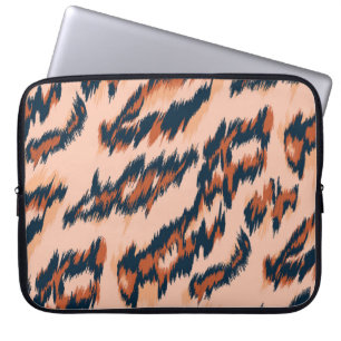 Leopard Print: Textil Nahtlos Design. Laptopschutzhülle