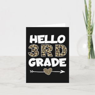 Leopard Print Third Grade Teacher Karte