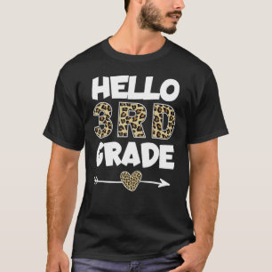 Leopard Print Third Grade Teacher T-Shirt