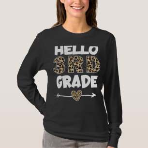 Leopard Print Third Grade Teacher T-Shirt