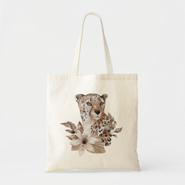 Leopard Print Tote Bag Tragetasche (Vorne)