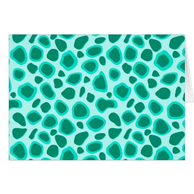 Leopard Print - Türkis und Aqua (Vorderseite (Horizontal))
