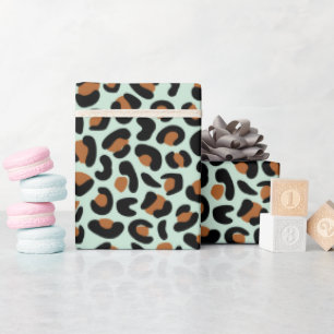 Leopard Print Verlobung Giebt Menthol nahtlos Geschenkpapier