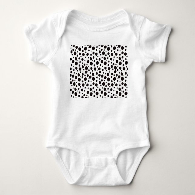 Leopard Print Vintag Nahtlos Design Baby Strampler (Vorderseite)