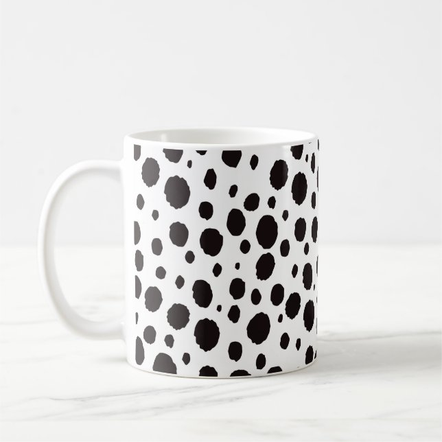 Leopard Print Vintag Nahtlos Design Kaffeetasse (Links)