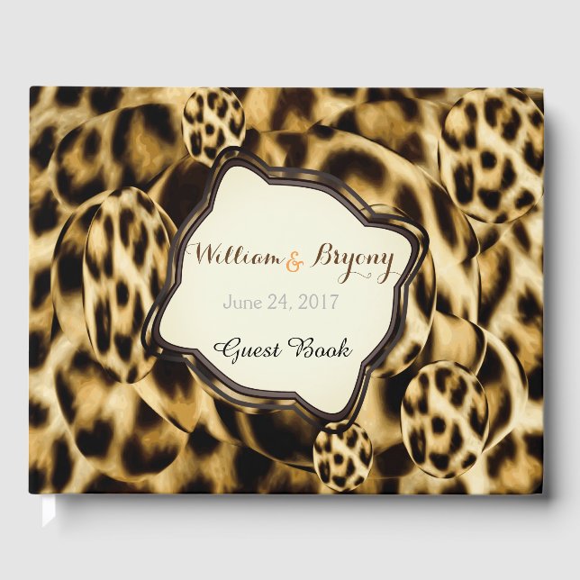 Leopard Print Wedding Gästebuch (Vorderseite)