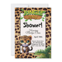 Leopard Print Wildlife Kitty Jungle Baby Dusche 🐆