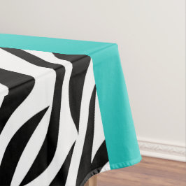 Leopard Print, Zebra Print, Animal Print, Blue Tischdecke