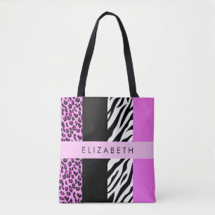 Leopard Print, Zebra Print, Rosa, Ihr Name