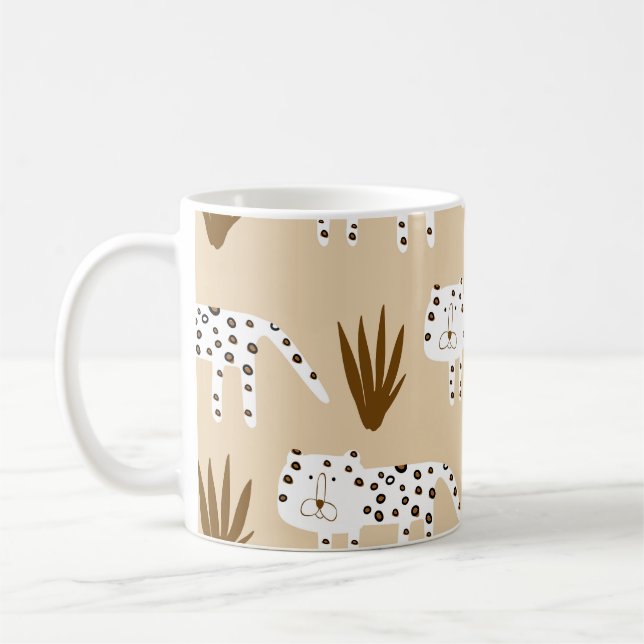 Leopard Print: Zeitloses Muster. Kaffeetasse (Links)