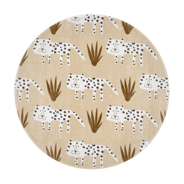 Leopard Print: Zeitloses Muster. Schneidebrett (Vorderseite)