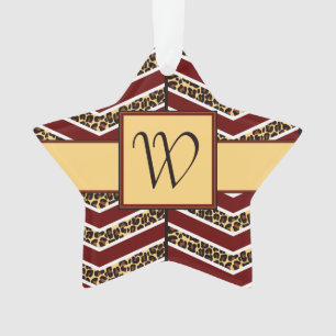 Leopard Print Zickzack Acryl Ornament