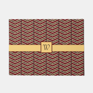 Leopard Print Zickzack Doormat Fußmatte