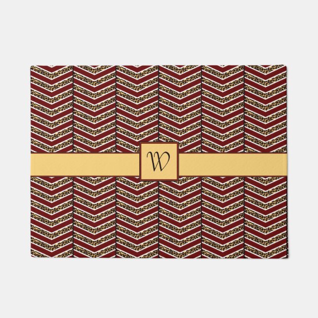 Leopard Print Zickzack Doormat Fußmatte (Vorderseite)