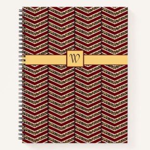 Leopard Print Zickzack Spiral Notebook Notizbuch
