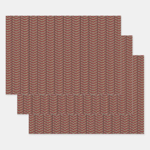 Leopard Print Zickzack Wrapping Paper Set Geschenkpapier Set