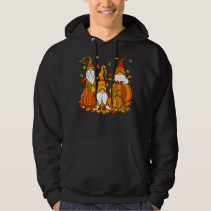 Leopard Pumpkin drucken Karierte Gnome Herbst als Hoodie