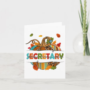 Leopard Pumpkin Fall Erntedank Secretary School Karte