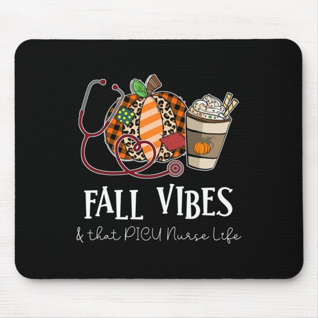 Leopard Pumpkin Fall Vibes und dass Picu Nurse Lif Mousepad (Vorne)
