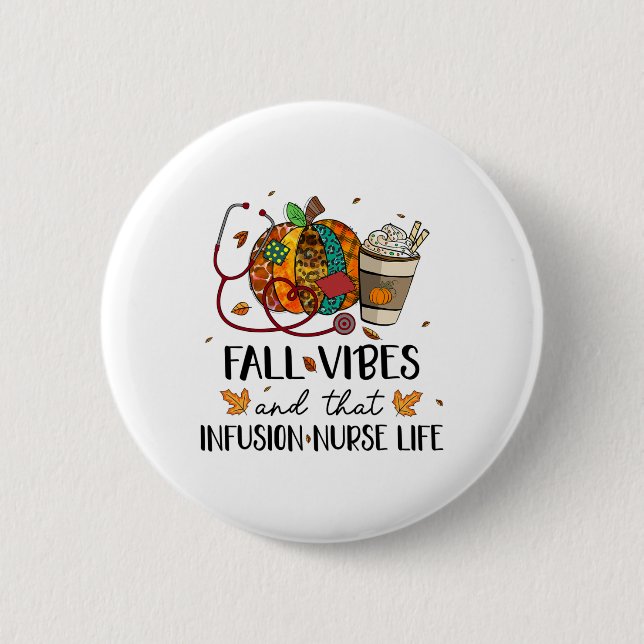 Leopard Pumpkin Fall Vibes und diese Infusion Kran Button (Vorderseite)