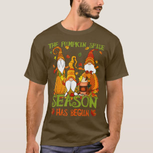 Leopard Pumpkin Gnomes Herbstlaub fallen als Herbs T-Shirt