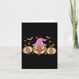 Leopard Pumpkin Halloween Brustkrebs Bewusstsein Karte
