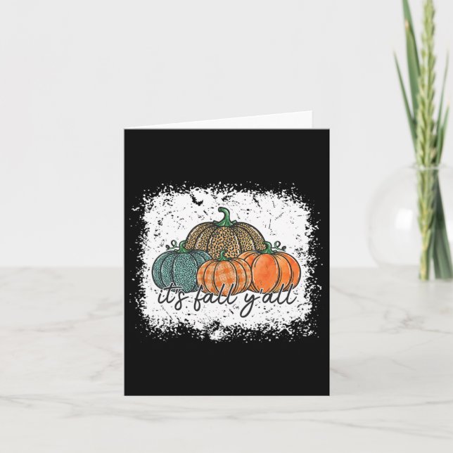 Leopard Pumpkin Herbst sein Fall Yall geblasen Karte (Vorderseite)