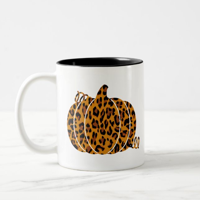 Leopard Pumpkin / Herbstsaison Zweifarbige Tasse (Links)