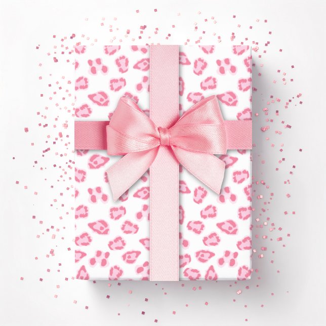 Leopard-Punkt in Rosa Geschenkpapier (Von Creator hochgeladen)