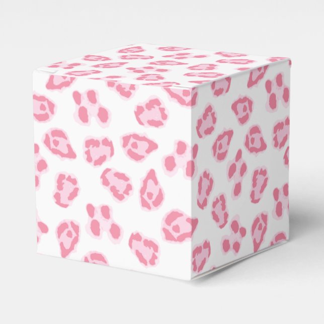 Leopard-Punkt in Rosa Geschenkschachtel (Vorderseite)