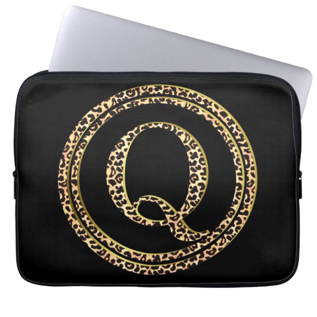 Leopard Q Laptopschutzhülle (Vorderseite)
