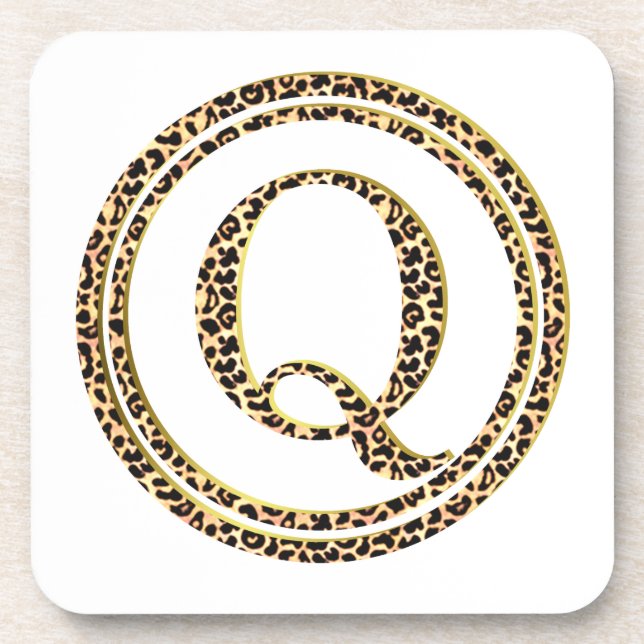 Leopard Q Untersetzer (Vorderseite)