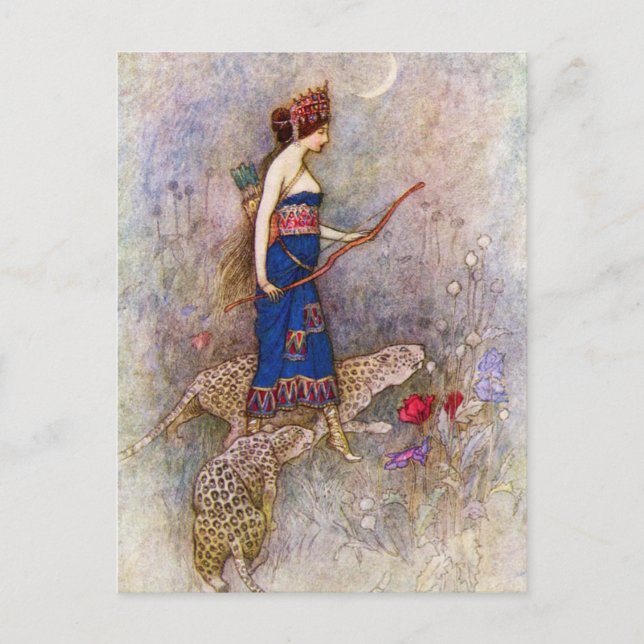 Leopard Queen Postcard Postkarte (Vorderseite)