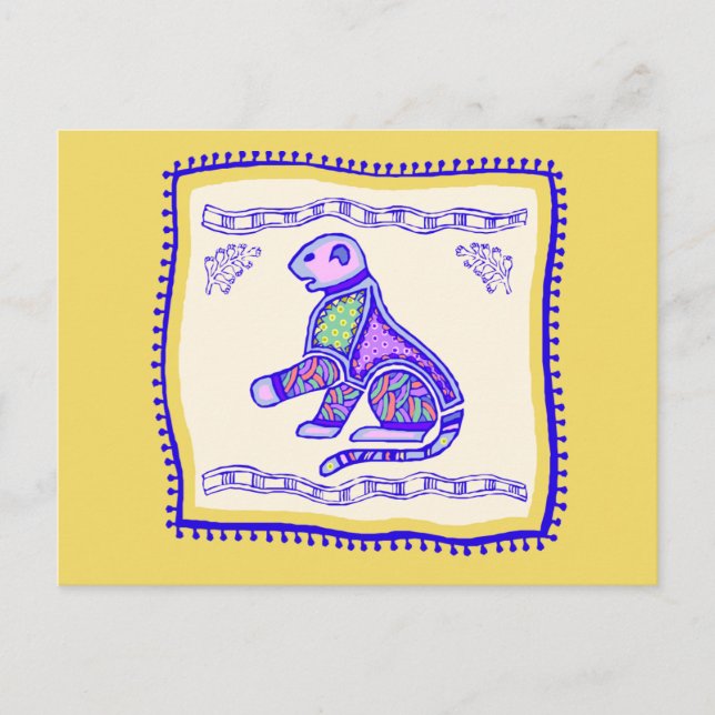 Leopard Quilt Postkarte (Vorderseite)