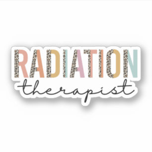 Leopard Radiationstherapeut, Krasse Therapie Grad Aufkleber