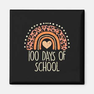 Leopard Rainbow 100 Days School Niedlich 100th Day Magnet
