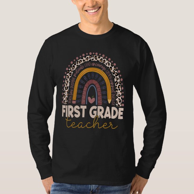 Leopard Rainbow 1. Klasse T-Shirt (Vorderseite)