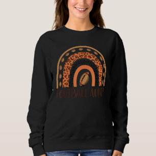 Leopard Rainbow American Football Auntie Game Day Sweatshirt