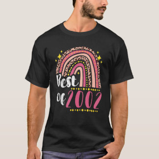 Leopard Rainbow Birthday Best of 2002 Birt T-Shirt