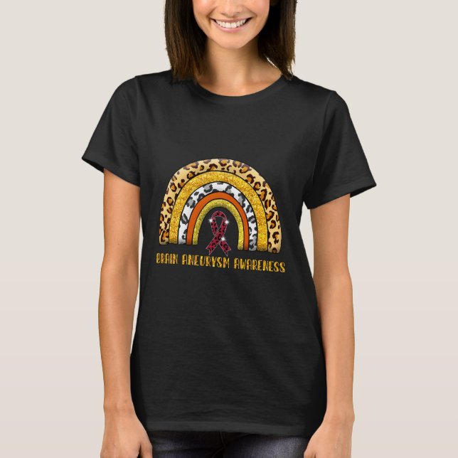 Leopard Rainbow Brain Aneurysm Krieger T-Shirt (Vorderseite)