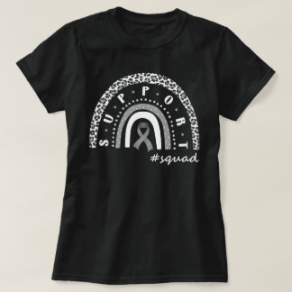 Leopard Rainbow Brain Cancer Support Squad T-Shirt