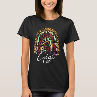 Leopard Rainbow Gesegnete Gigi Mutter Tag Liebe He T-Shirt
