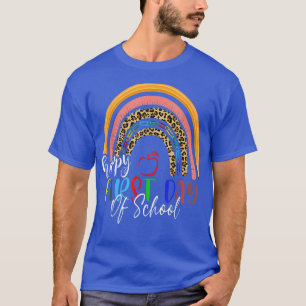 Leopard Rainbow - glücklicher erster Schullehrer T-Shirt