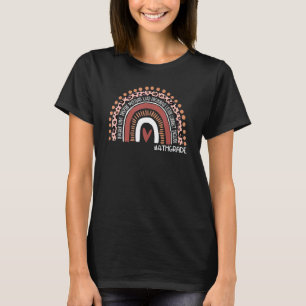 Leopard Rainbow Hello 4th Grade Teacher First Day T-Shirt