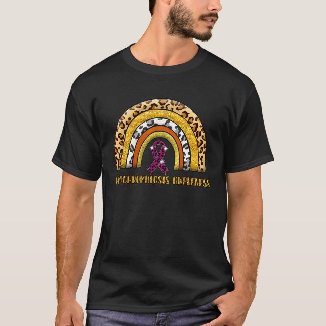 Leopard Rainbow Hemochromatosis Warrior T-Shirt (Vorderseite)
