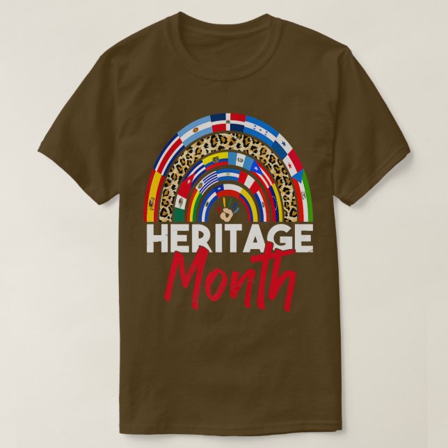 Leopard Rainbow Hispanic Heritage Month Shirt (Design vorne)