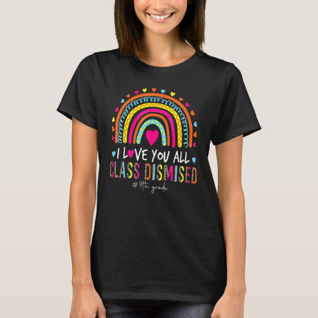 Leopard Rainbow I Liebe You Class 9. T-Shirt (Vorderseite)