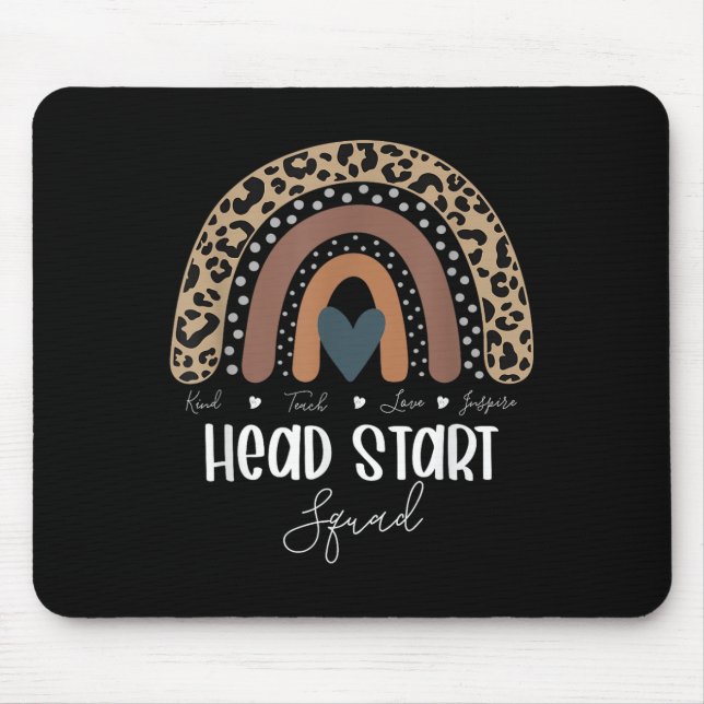 Leopard Rainbow Lehrer Student, Schulleiter Start Mousepad (Vorne)
