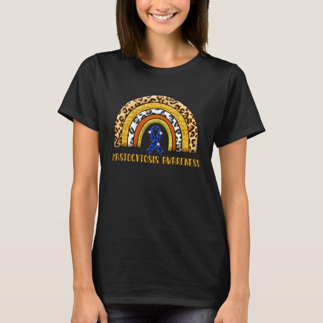 Leopard Rainbow Mastocytosis Warrior T-Shirt (Vorderseite)